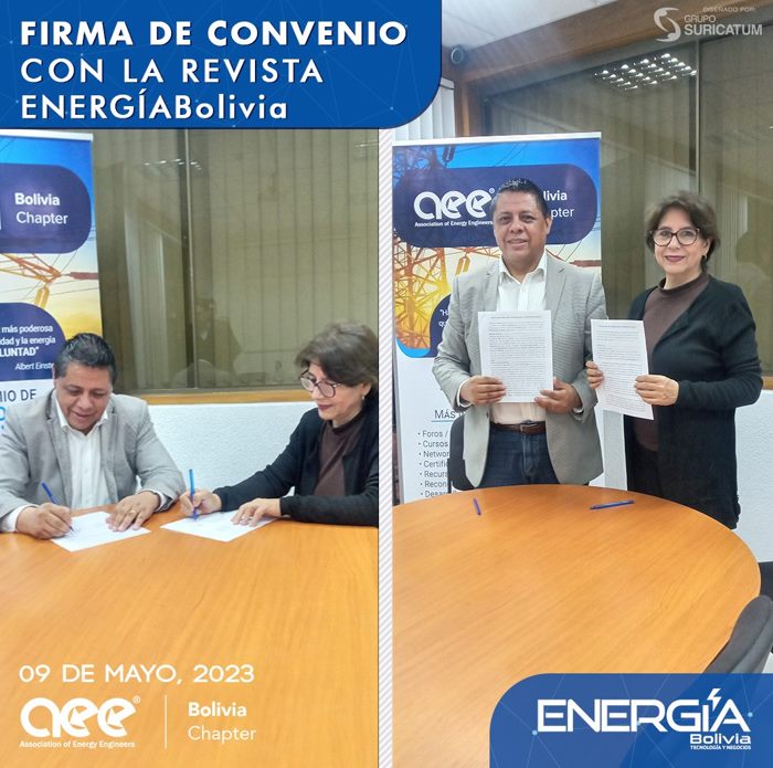 Firma convenio con Revista Energia Bolivia
